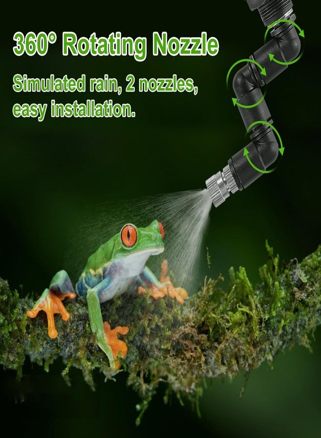 DAOTAILI Reptile Mister System, Reptile Humidifier with LCD Screen, Mister for Reptile Tank with 2 Nozzles, Used for Chameleons, Reptiles, Tree Frogs, Snakes - Image 2